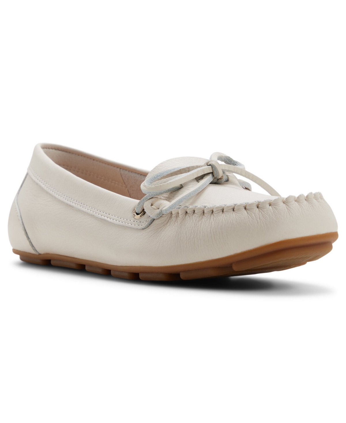 Sperry Women’s Bow Driver Round Toe Boat Shoes – Tumbled Cream