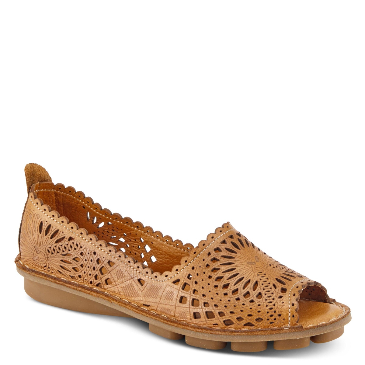 Spring Step Brandal Women’s Slip-On Shoe with Rubber Sole – Camel