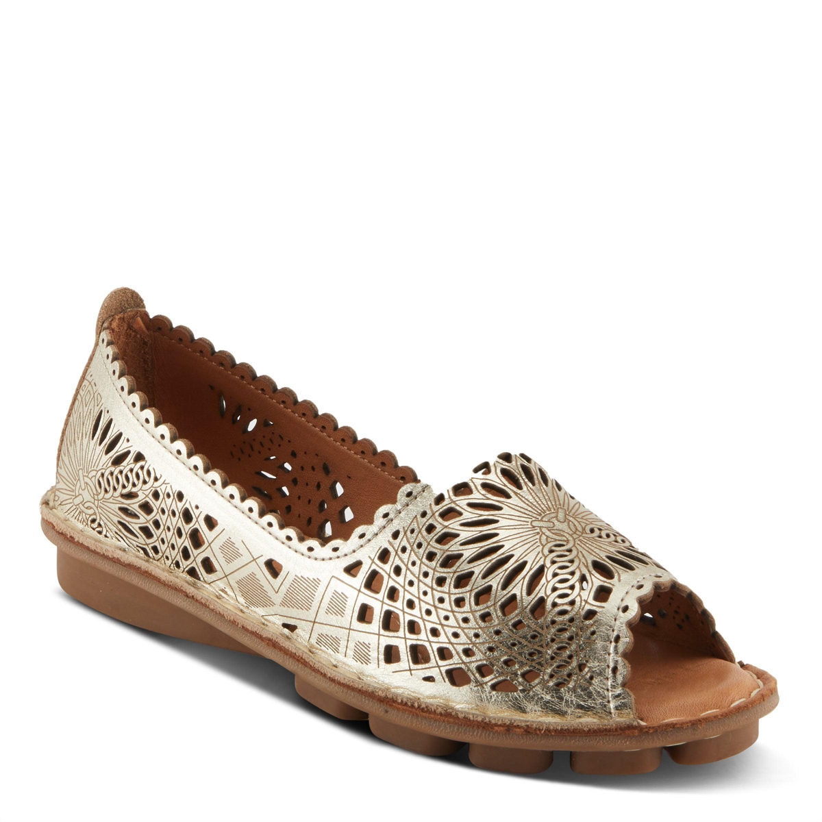 Spring Step Brandal Women’s Slip-On Shoe with Rubber Sole – Gold Spring Step Brandal Women’s Slip-On Shoe with Rubber Sole – Gold