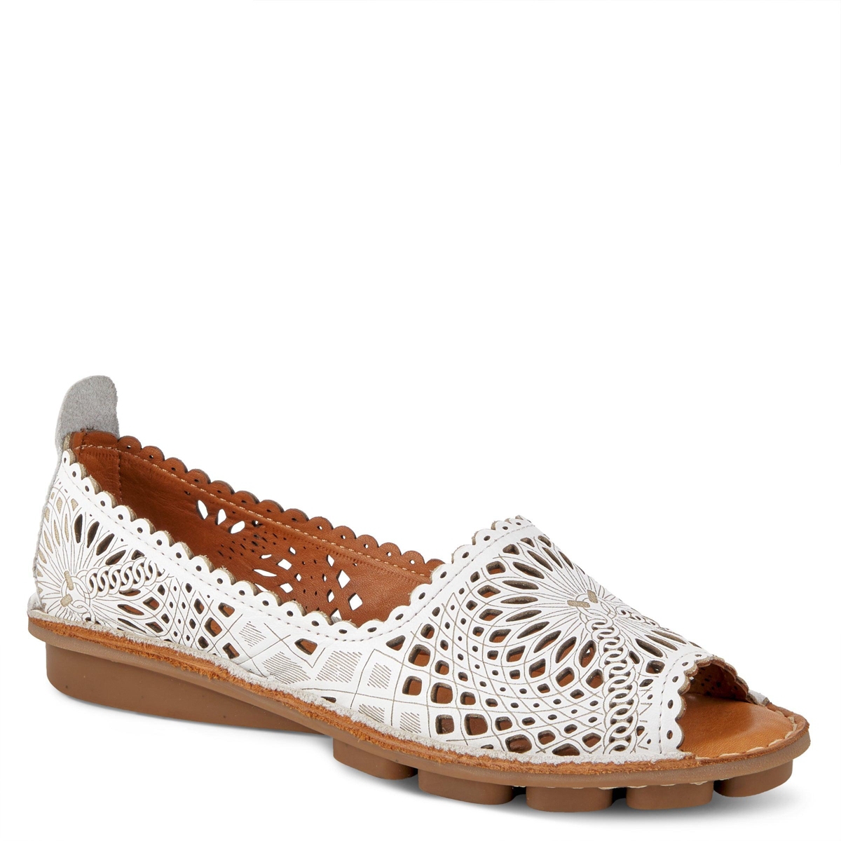 Spring Step Brandal Women’s Slip-On Shoe with Rubber Sole – White