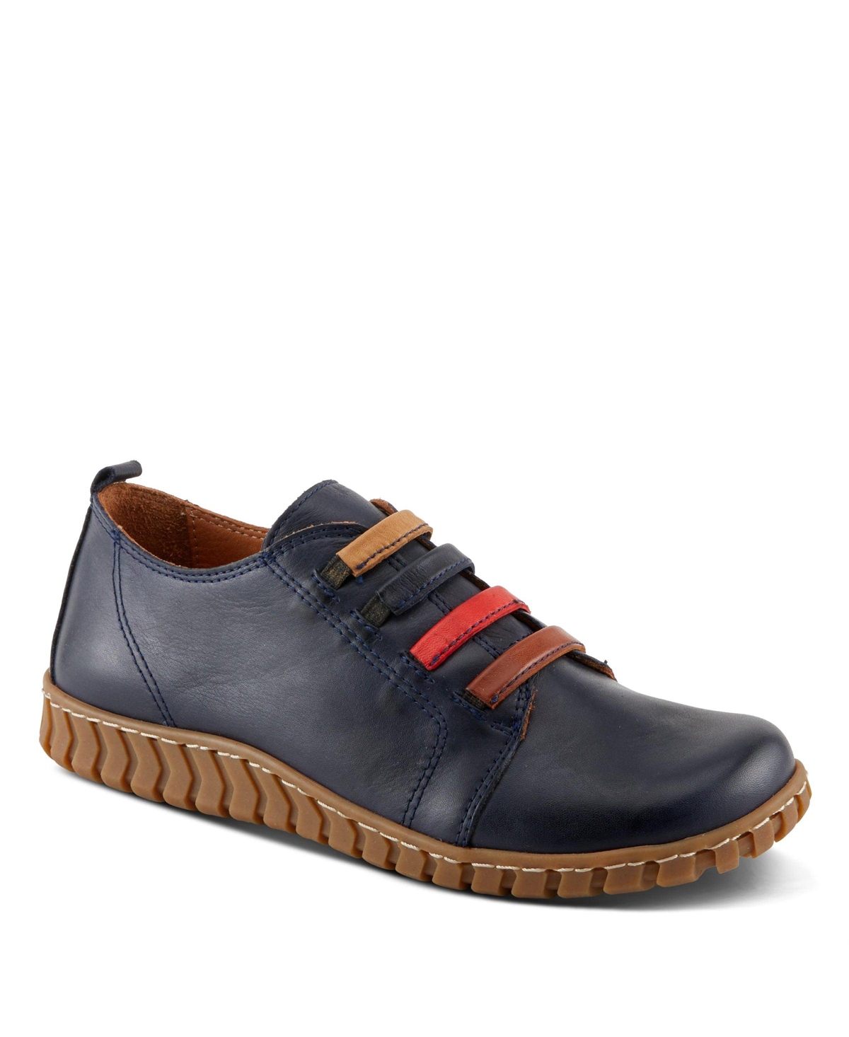 Spring Step Emmalina Leather Slip-On Shoe with Removable Insole and No-Tie Elastic Laces – Navy Spring Step Emmalina Leather Slip-On Shoe with Removable Insole and No-Tie Elastic Laces – Navy