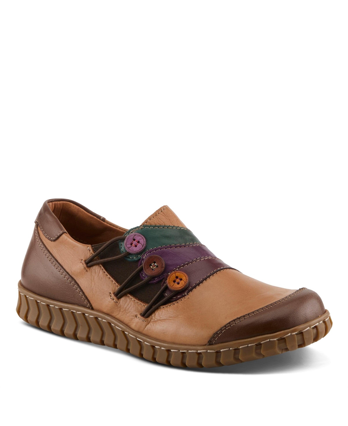 Spring Step Neeta Colorblock Leather Slip-On Shoe with Removable Insole and Flexible Comfort Sole – Camel multi Spring Step Neeta Colorblock Leather Slip-On Shoe with Removable Insole and Flexible Comfort Sole – Camel multi