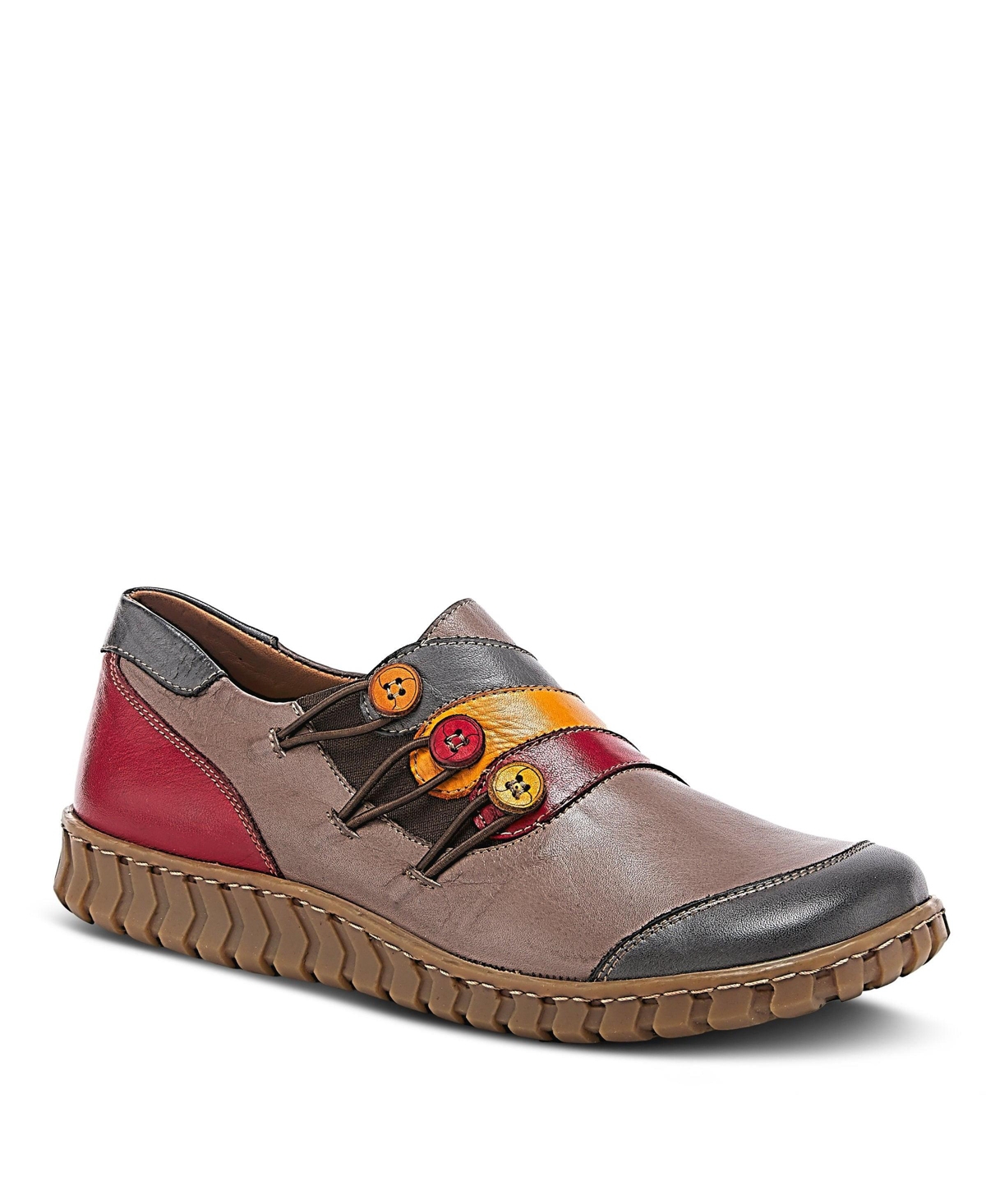 Spring Step Neeta Colorblock Leather Slip-On Shoe with Removable Insole and Flexible Comfort Sole – Grey multi Spring Step Neeta Colorblock Leather Slip-On Shoe with Removable Insole and Flexible Comfort Sole – Grey multi