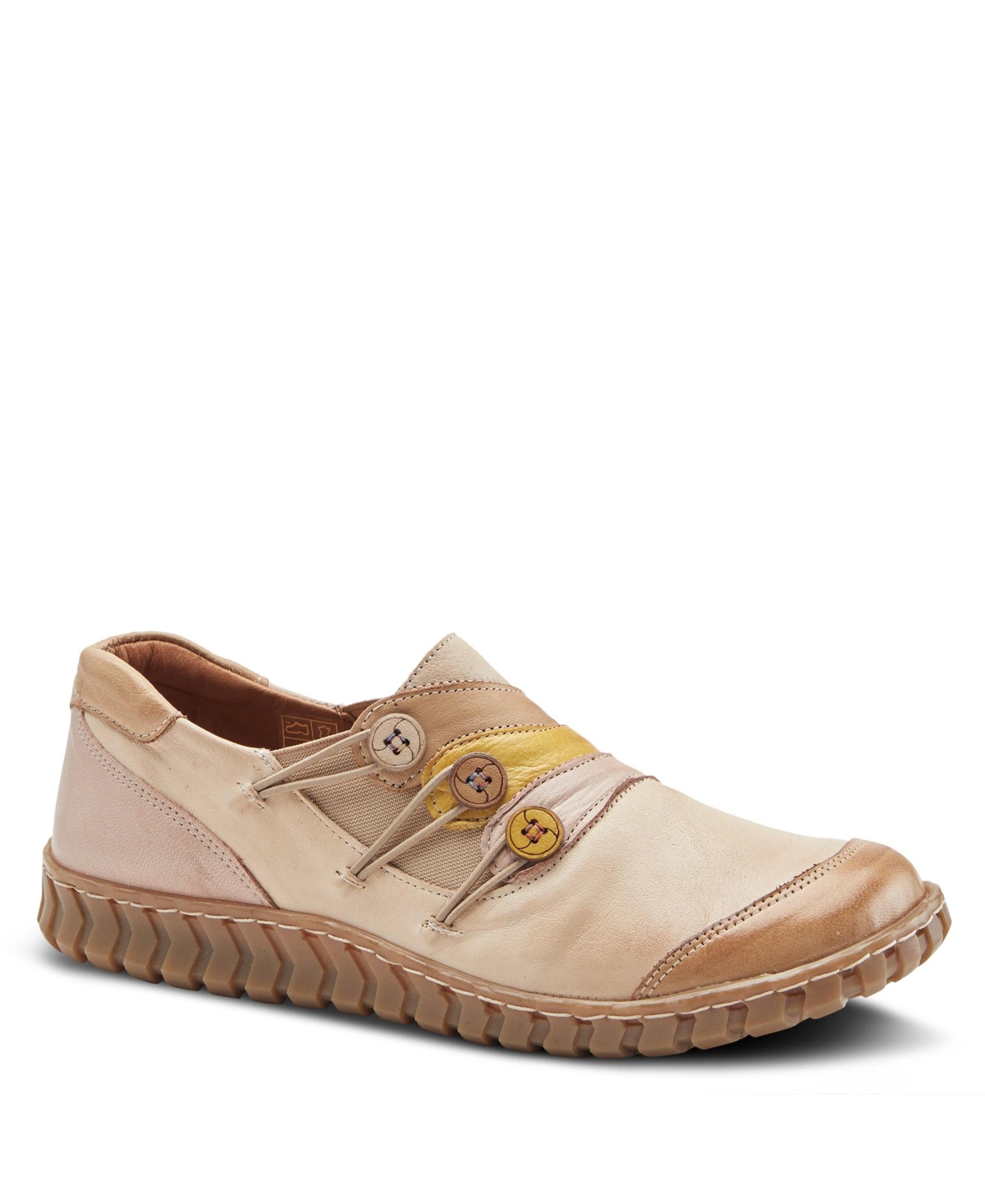 Spring Step Neeta Colorblock Leather Slip-On Shoe with Removable Insole and Flexible Comfort Sole – Tan multi Spring Step Neeta Colorblock Leather Slip-On Shoe with Removable Insole and Flexible Comfort Sole – Tan multi