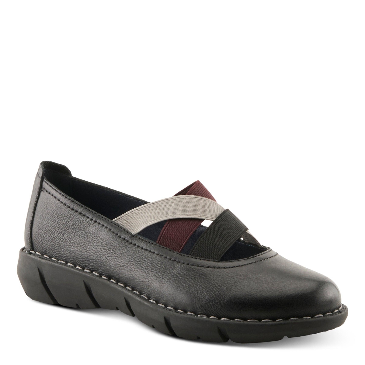 Spring Step Women’s Comfortable Pebbled Leather Slip-On Wedge Shoes with Elastic Straps & Removable Outsole – Black multi Spring Step Women’s Comfortable Pebbled Leather Slip-On Wedge Shoes with Elastic Straps & Removable Outsole – Black multi