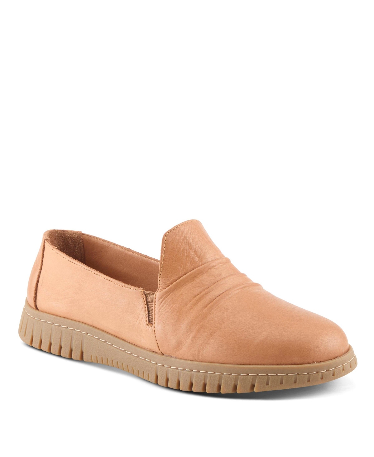 Spring Step Women’s Patton Slip-On Shoes With Twin Elastic Gore, Ruching Leather and Removable Insole – Camel Spring Step Women’s Patton Slip-On Shoes With Twin Elastic Gore, Ruching Leather and Removable Insole – Camel