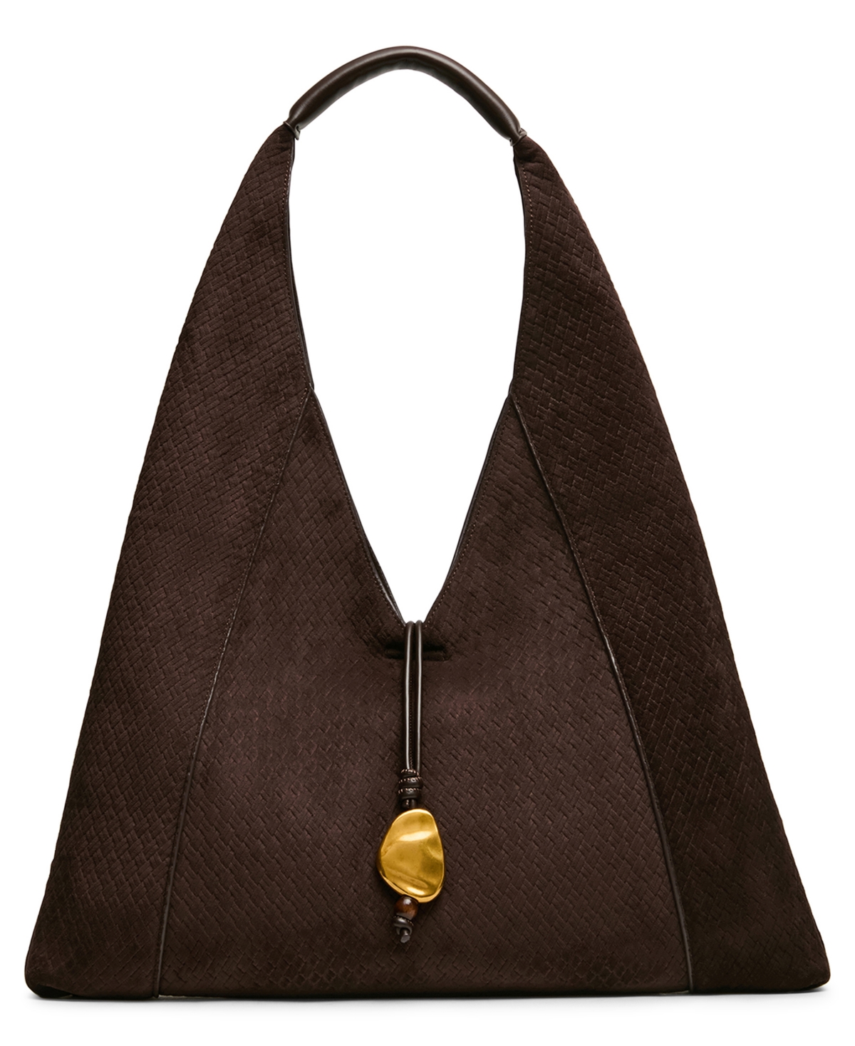 Steve Madden Dari Magnetic Snap Extra-Large Shoulder Handbag – Chocolate