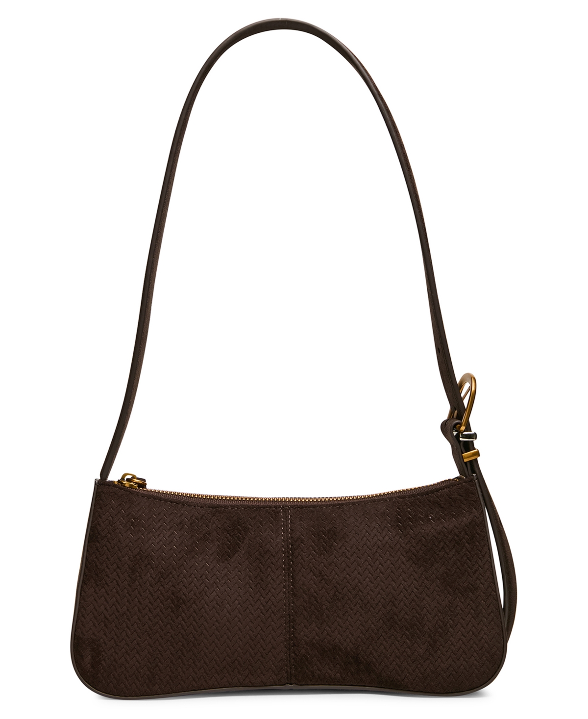 Steve Madden Tanziew Zippered Small Shoulder Handbag – Chocolate
