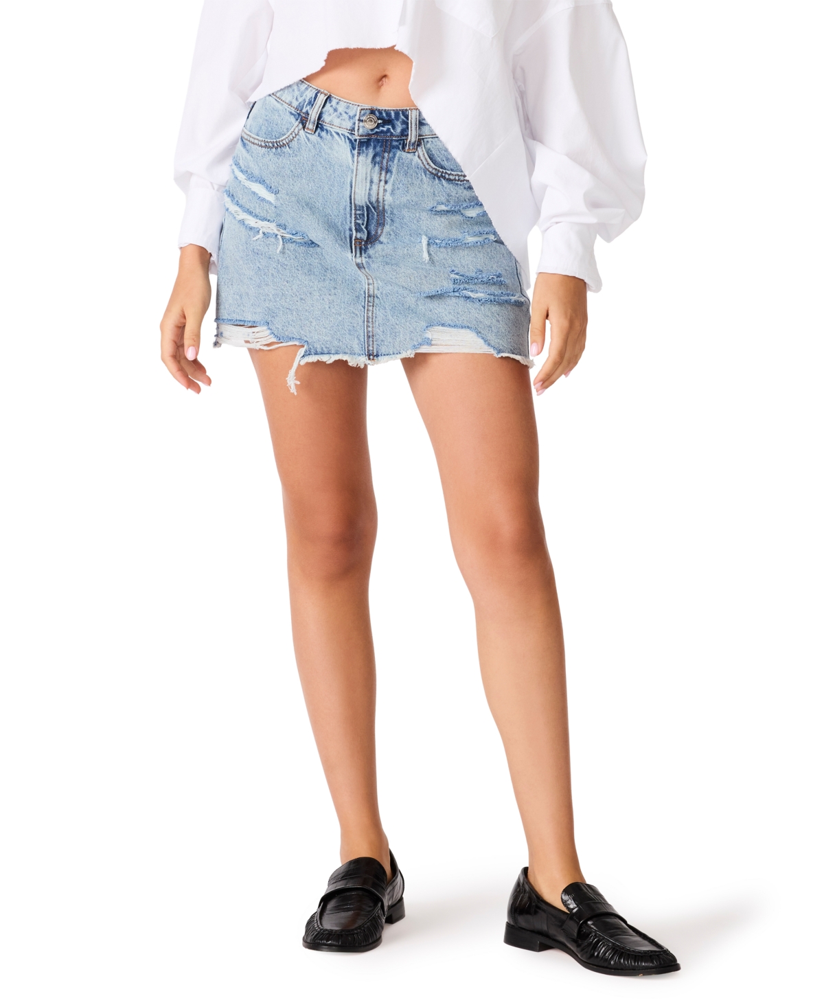 Steve Madden Women’s Giana Mini Skirt – Vintage Blue Steve Madden Women’s Giana Mini Skirt – Vintage Blue