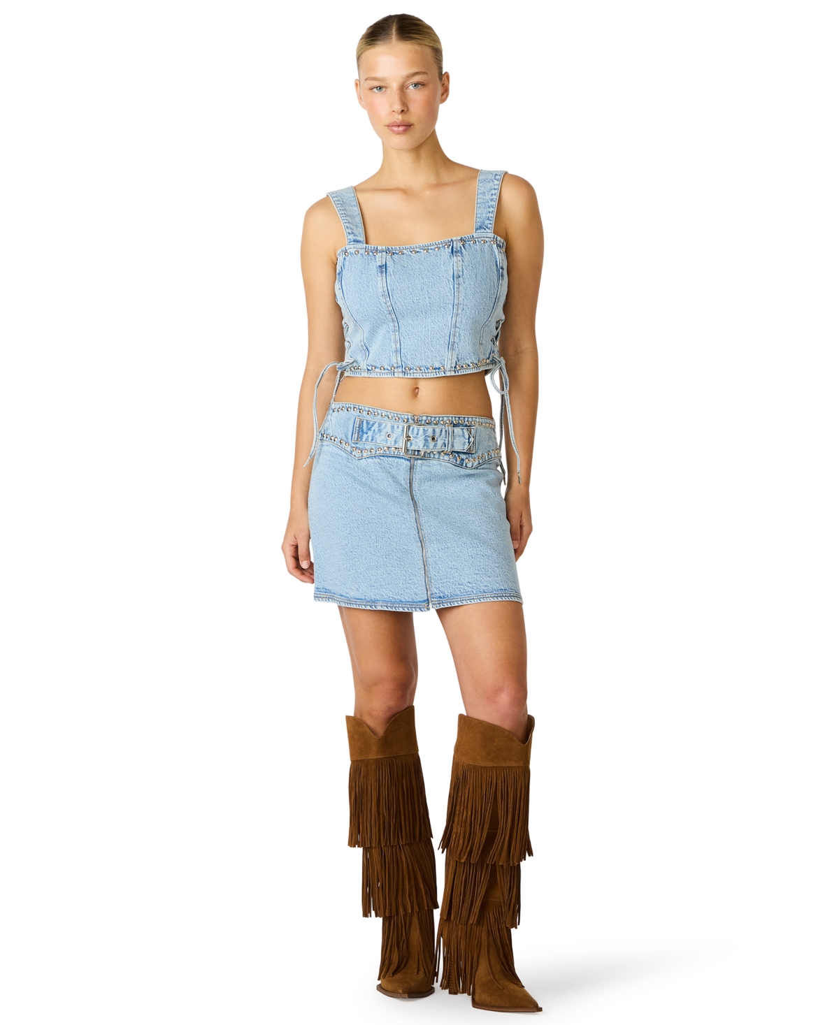 Steve Madden Women’s High Rise Mini Skirt – Santa Monica Wash
