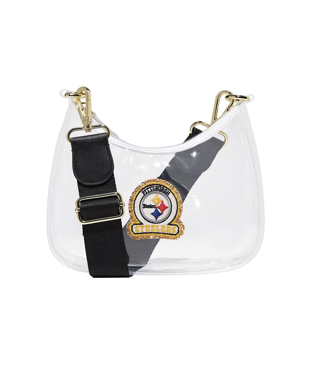 Stoney Clover Lane Pittsburgh Steelers Clear Curved Crossbody Bag Stoney Clover Lane Pittsburgh Steelers Clear Curved Crossbody Bag