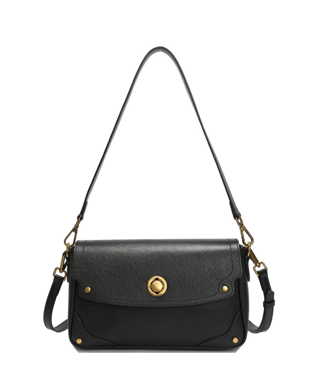 Susu Women’s Mila Leather Shoulder Bag Convertible Crossbody Purse with Gold Hardware – Black/noir/onyx black Susu Women’s Mila Leather Shoulder Bag Convertible Crossbody Purse with Gold Hardware – Black/noir/onyx black