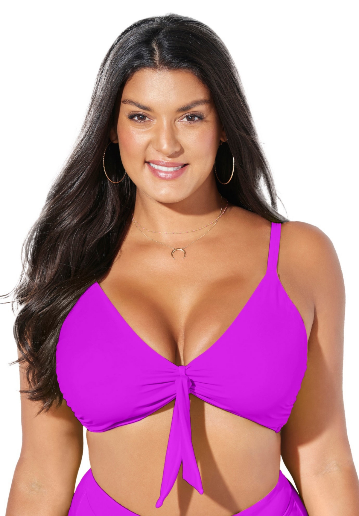 Swimsuits for All Women’s Mentor Tie Front Bikini Top – Very fuchsia Swimsuits for All Women’s Mentor Tie Front Bikini Top – Very fuchsia