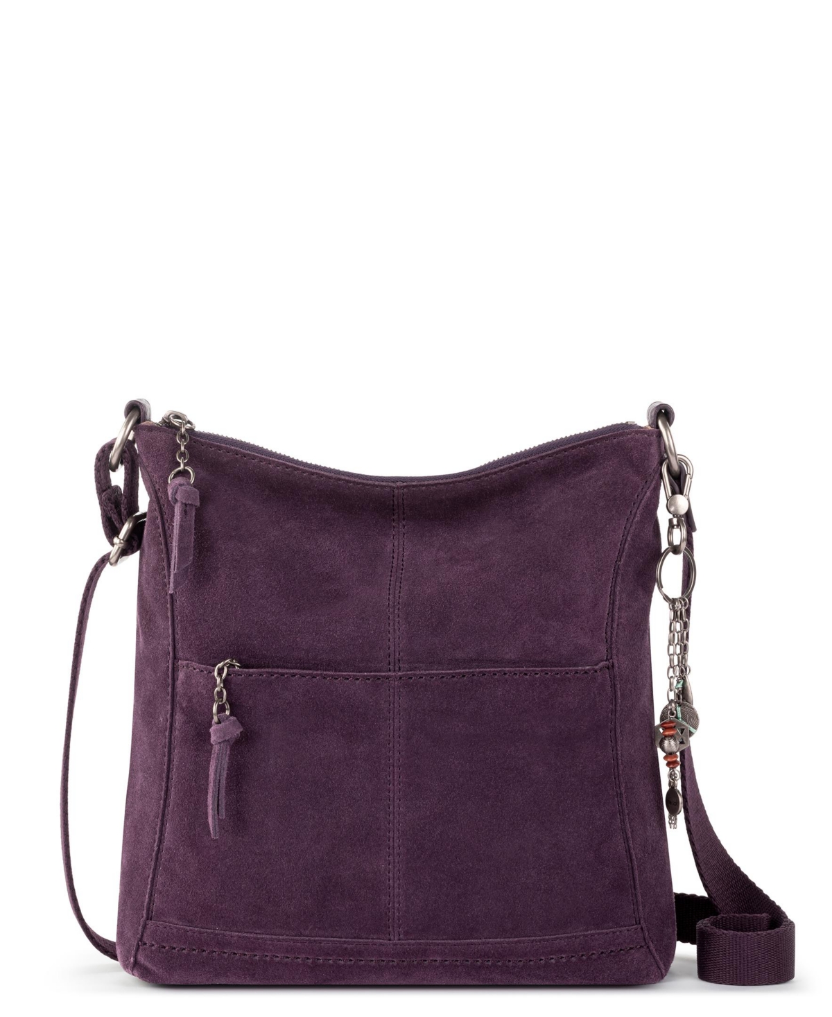 The Sak Women’s Lucia Leather Crossbody Bag – Aubergine Suede The Sak Women’s Lucia Leather Crossbody Bag – Aubergine Suede