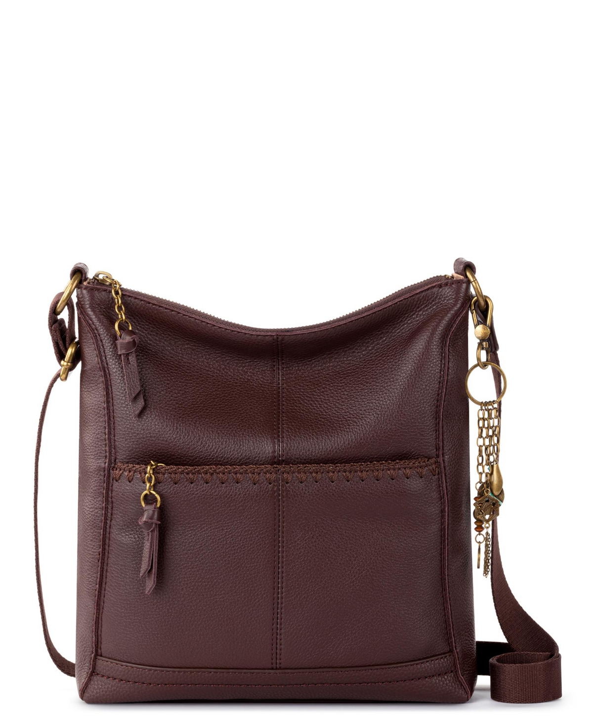 The Sak Women’s Lucia Leather Crossbody Bag – Mahogany Stitch The Sak Women’s Lucia Leather Crossbody Bag – Mahogany Stitch
