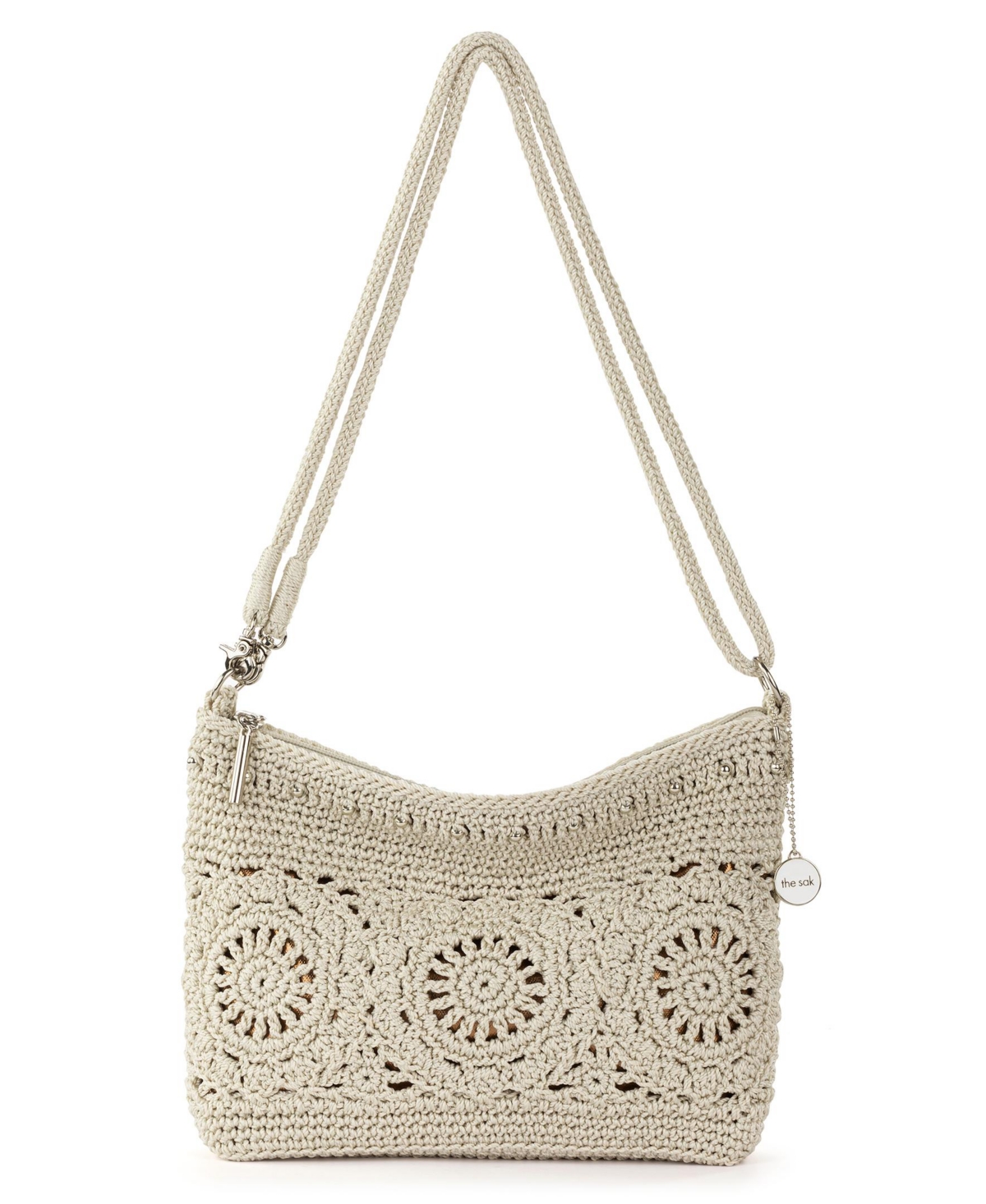 The Sak Women’s Lumi Crochet Crossbody Bag – Natural Medallion The Sak Women’s Lumi Crochet Crossbody Bag – Natural Medallion