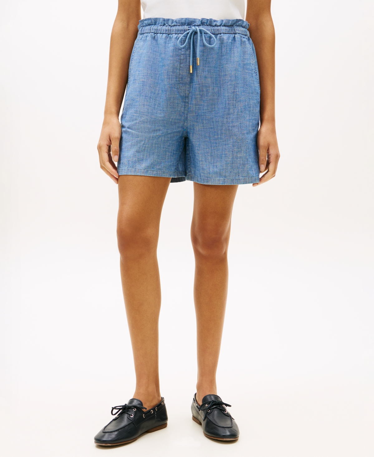Tommy Hilfiger Women’s Chambray Straight Fit Shorts – Chambray Tommy Hilfiger Women’s Chambray Straight Fit Shorts – Chambray