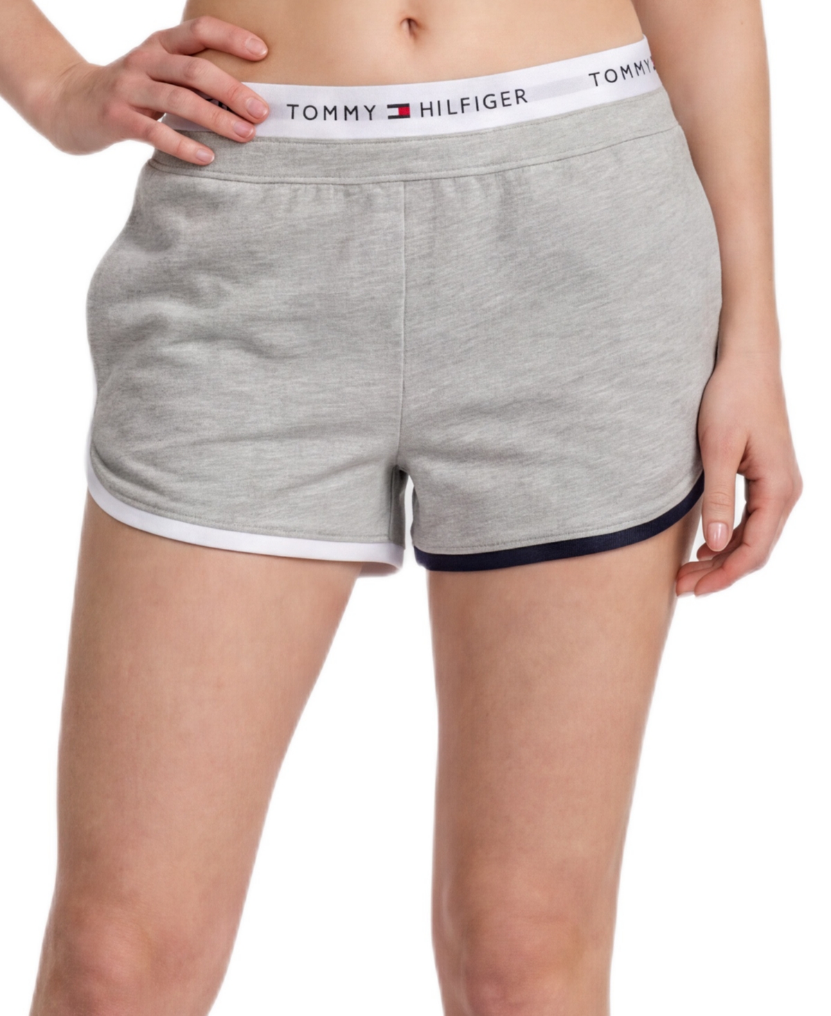 Tommy Hilfiger Women’s Mid-Rise French Terry Boxer Shorts, 3″ Inseam – Heather Grey Tommy Hilfiger Women’s Mid-Rise French Terry Boxer Shorts, 3″ Inseam – Heather Grey