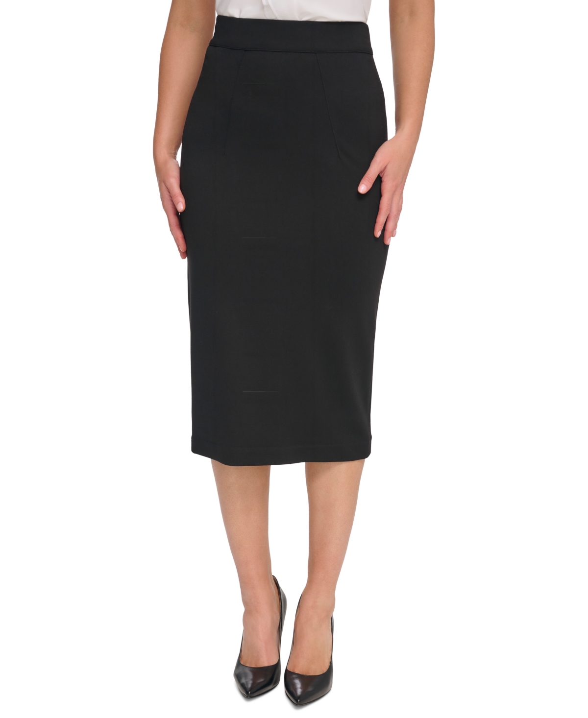 Tommy Hilfiger Women’s Ponte Pencil Midi Skirt – Black Tommy Hilfiger Women’s Ponte Pencil Midi Skirt – Black