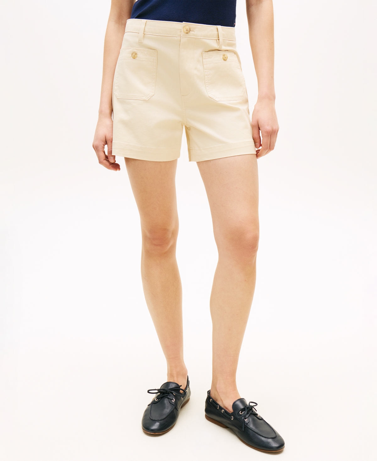 Tommy Hilfiger Women’s Twill Patch Pocket Shorts – Country Ivory