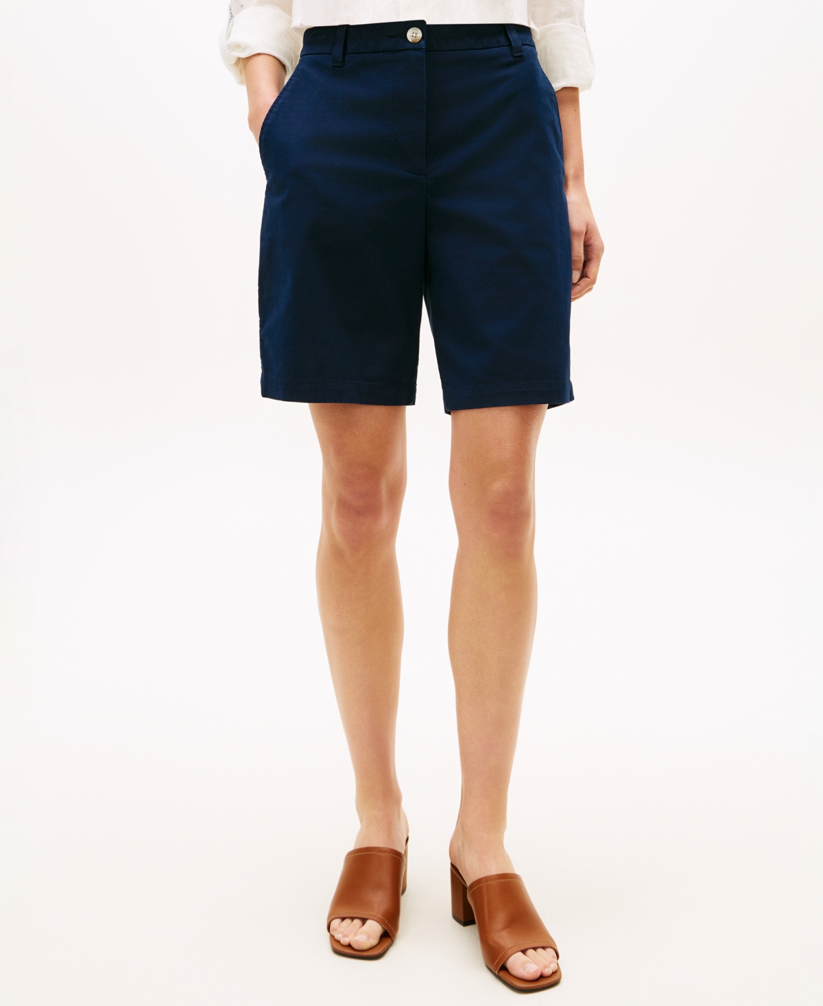 Tommy Hilfiger Women’s Twill Slim Straight Shorts – Dark Night Navy Tommy Hilfiger Women’s Twill Slim Straight Shorts – Dark Night Navy