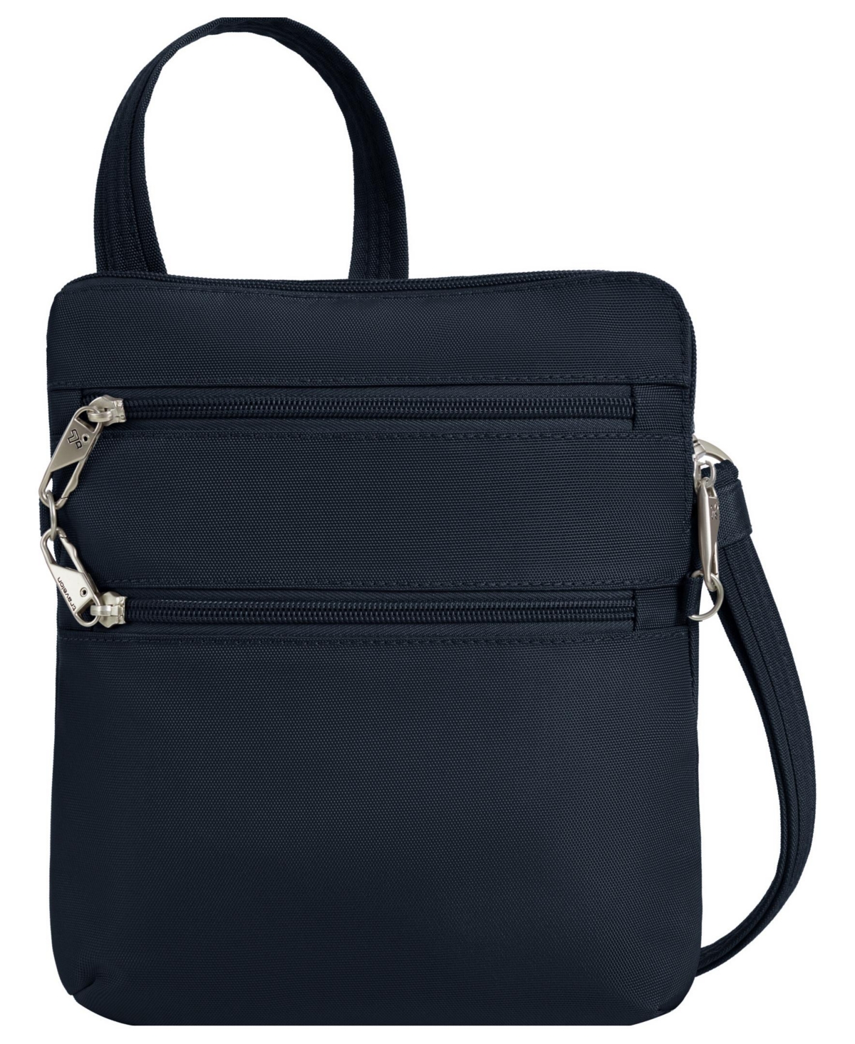 Travelon Anti-Theft Classic Slim Double Zip Crossbody – Blue Travelon Anti-Theft Classic Slim Double Zip Crossbody – Blue