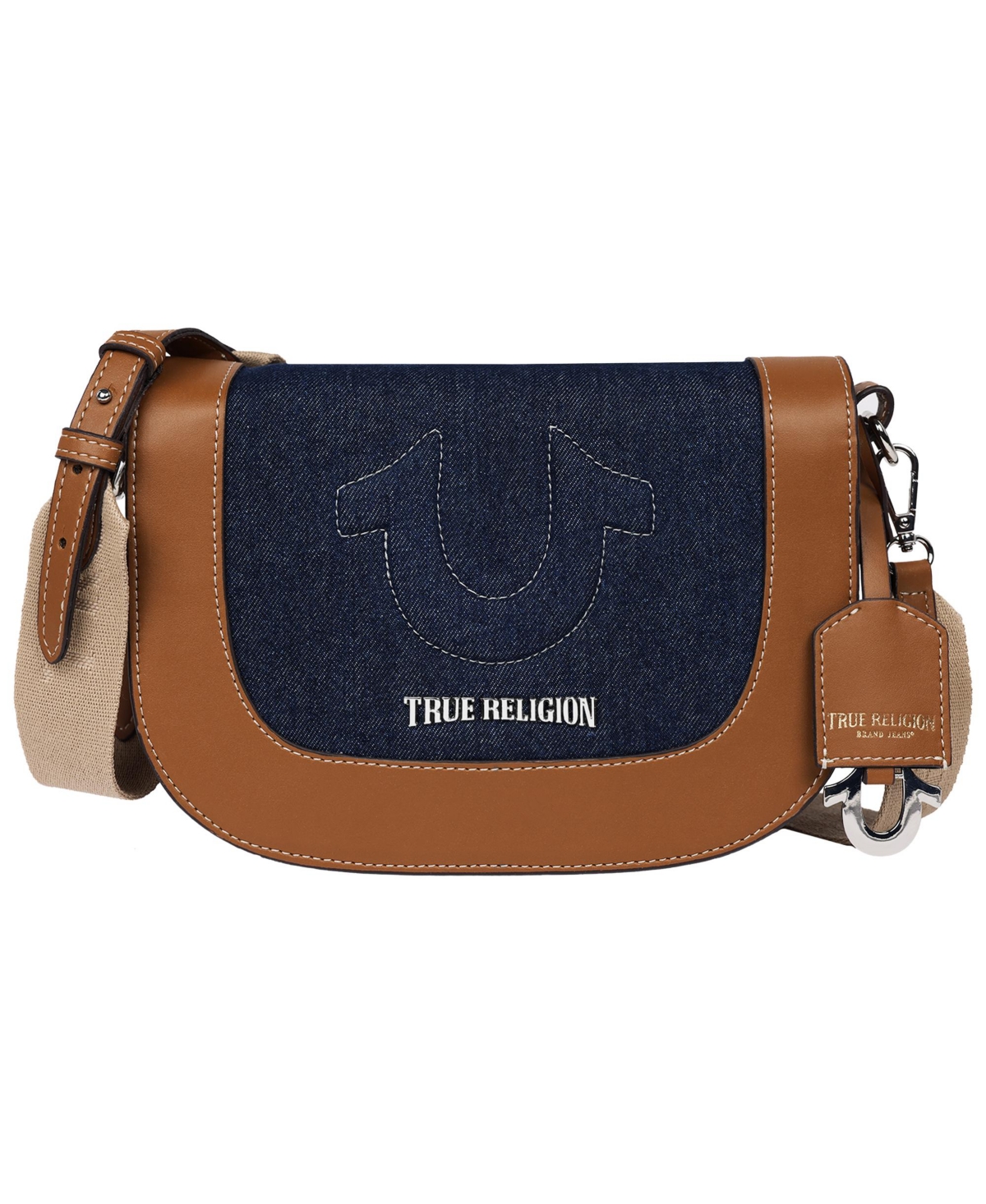 True Religion Denim Raised Horseshoe Crossbody Flap – Denim True Religion Denim Raised Horseshoe Crossbody Flap – Denim