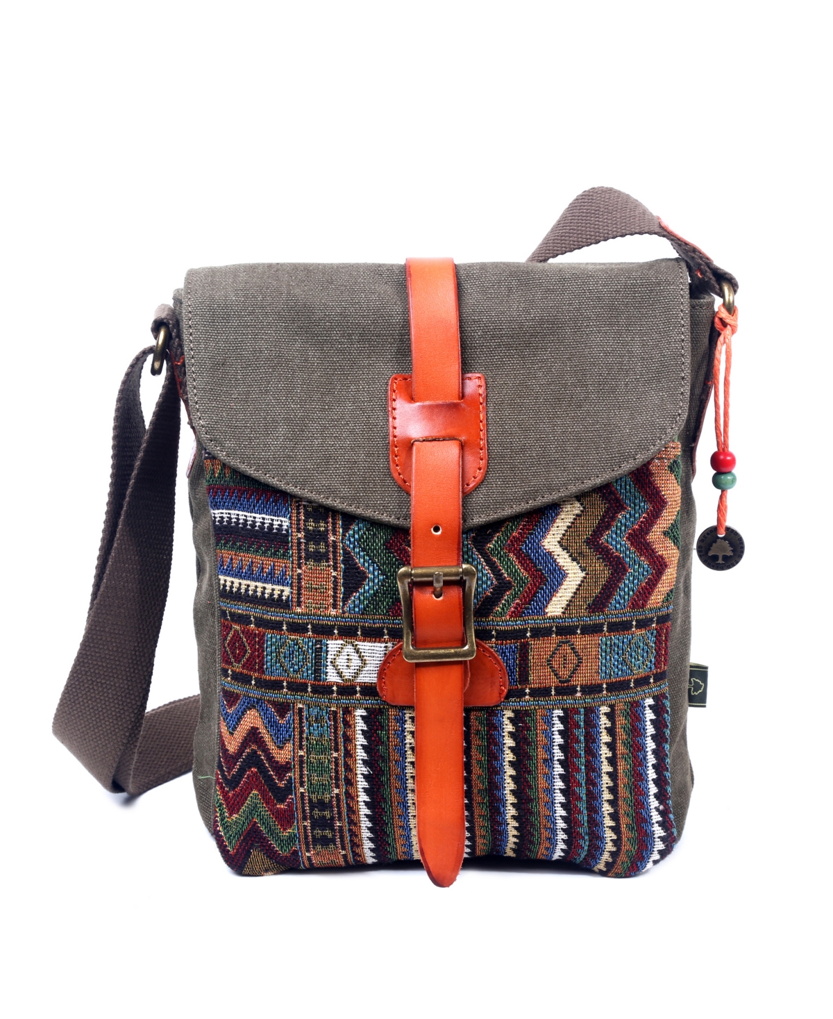 Tsd Brand Four Season Canvas Crossbody Bag – Olive