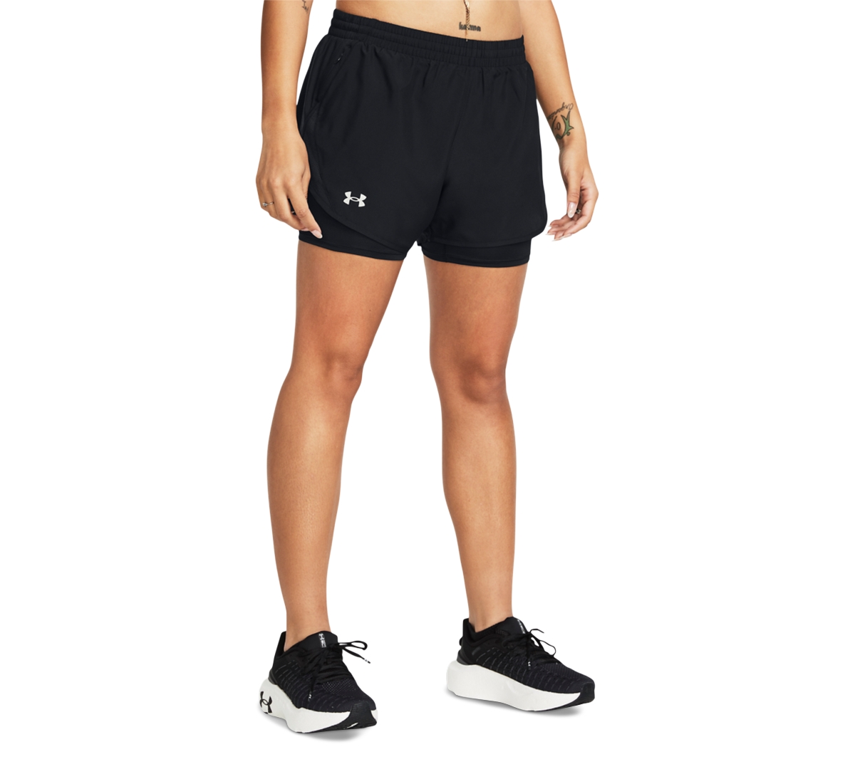 Under Armour Women’s Fly By 2-in-1 Shorts – Black / Black / Reflective Under Armour Women’s Fly By 2-in-1 Shorts – Black / Black / Reflective