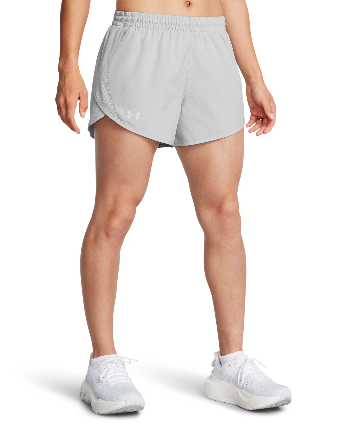 Under Armour Women’s Fly By Mesh-Panel Running Shorts – Mod Gray Medium Heather Under Armour Women’s Fly By Mesh-Panel Running Shorts – Mod Gray Medium Heather