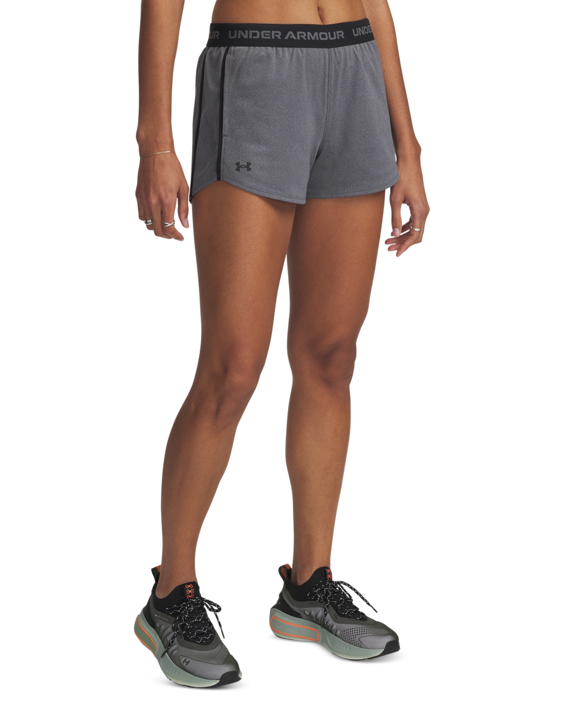 Under Armour Women’s Ua Tech Play Up Training Shorts – Castlerock / Black