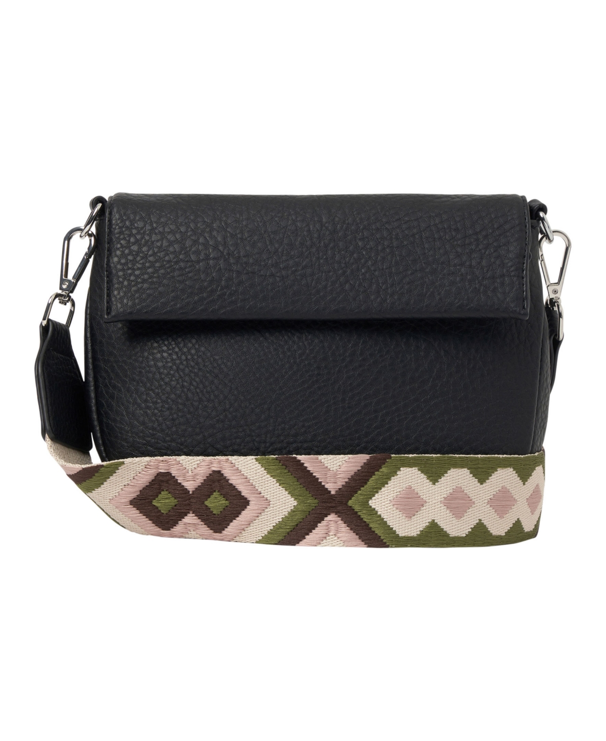 Urban Originals Realism Faux Leather Crossbody Bag – Black