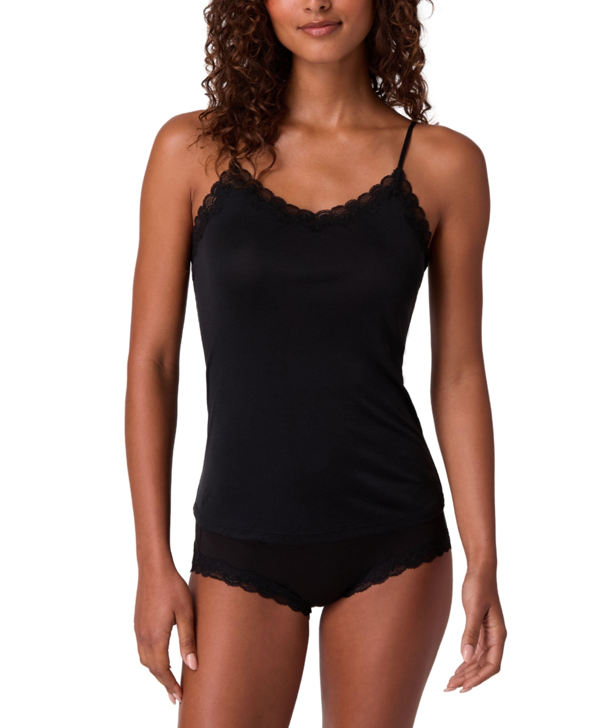 Uwila Warrior Women’s Silk Lace Camisole – Tap shoe black