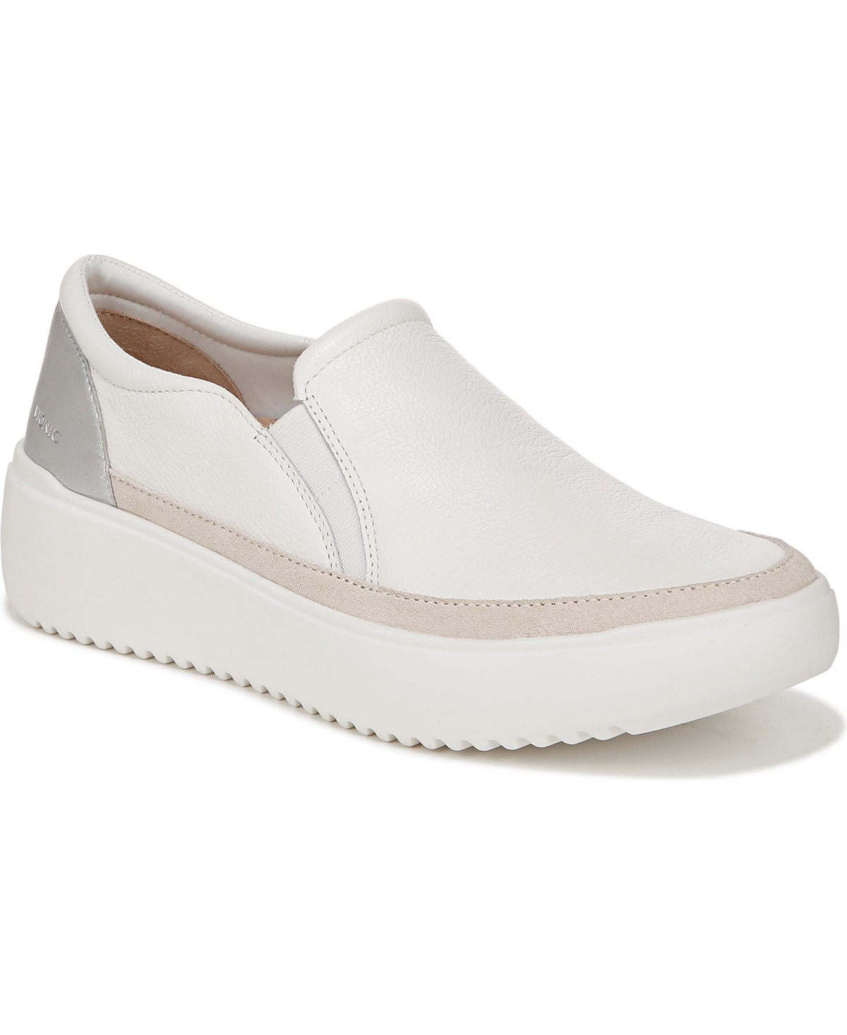 Vionic Womens Kearny Slip On Shoes – White leather Vionic Womens Kearny Slip On Shoes – White leather