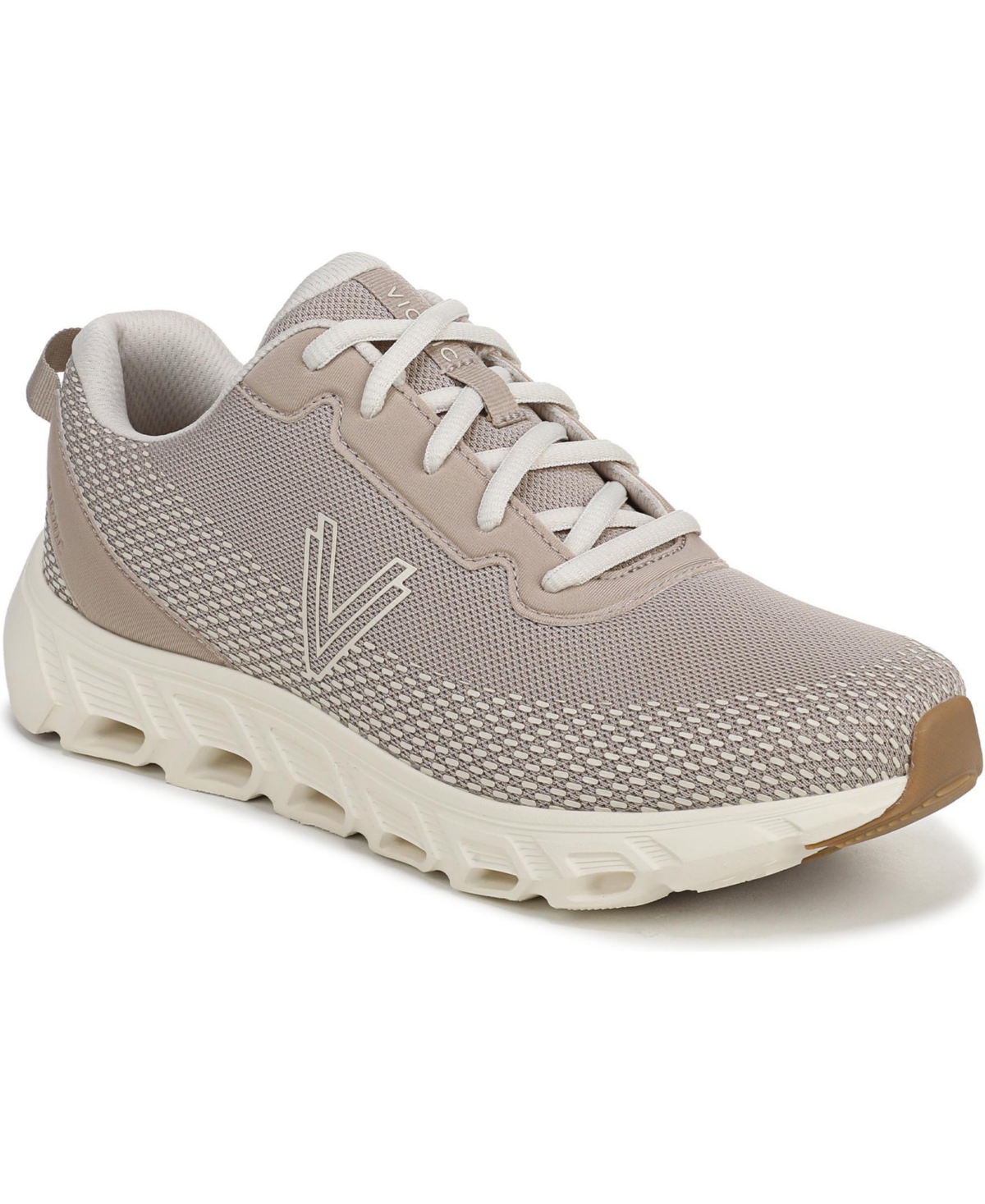 Vionic Women’s Priscilla Walking Shoes – Cobblestone faux leather/mesh