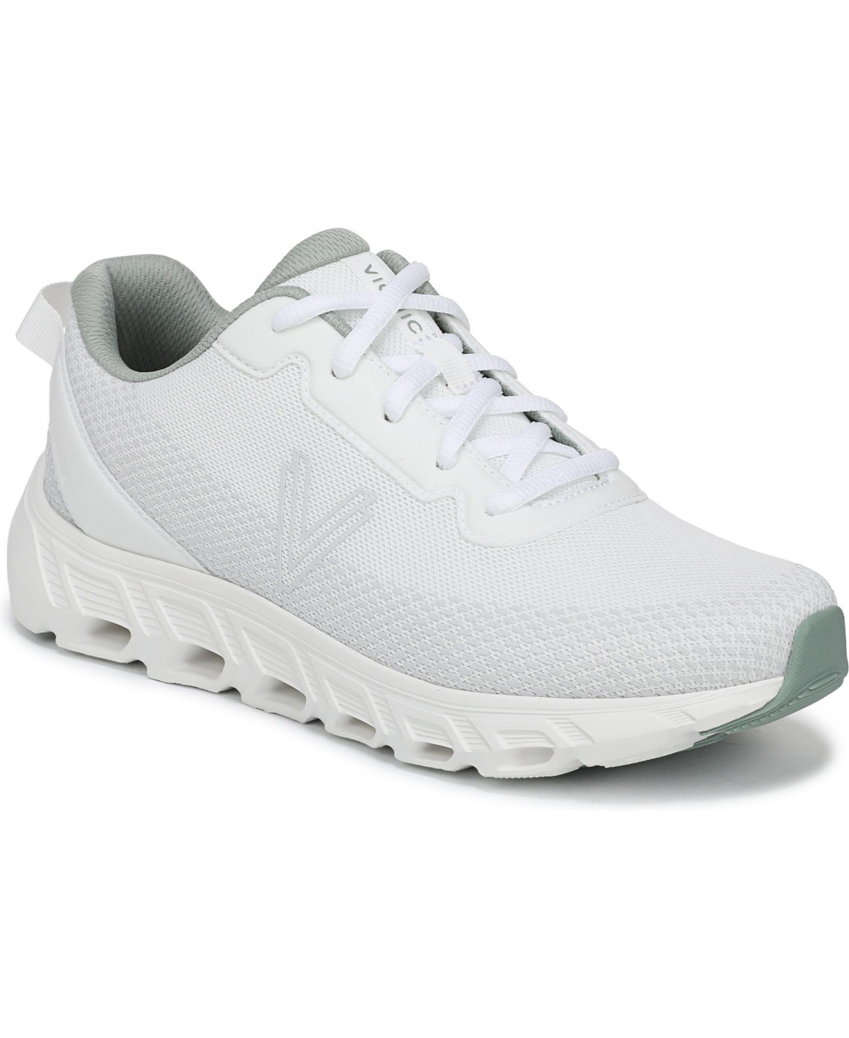 Vionic Women’s Priscilla Walking Shoes – White faux leather and mesh