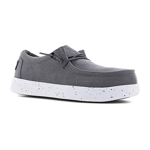 Volcom Work Vm30803f Womens Moc Closed Toe Work Shoes Wide Width, 9 1/2 Wide, Gray