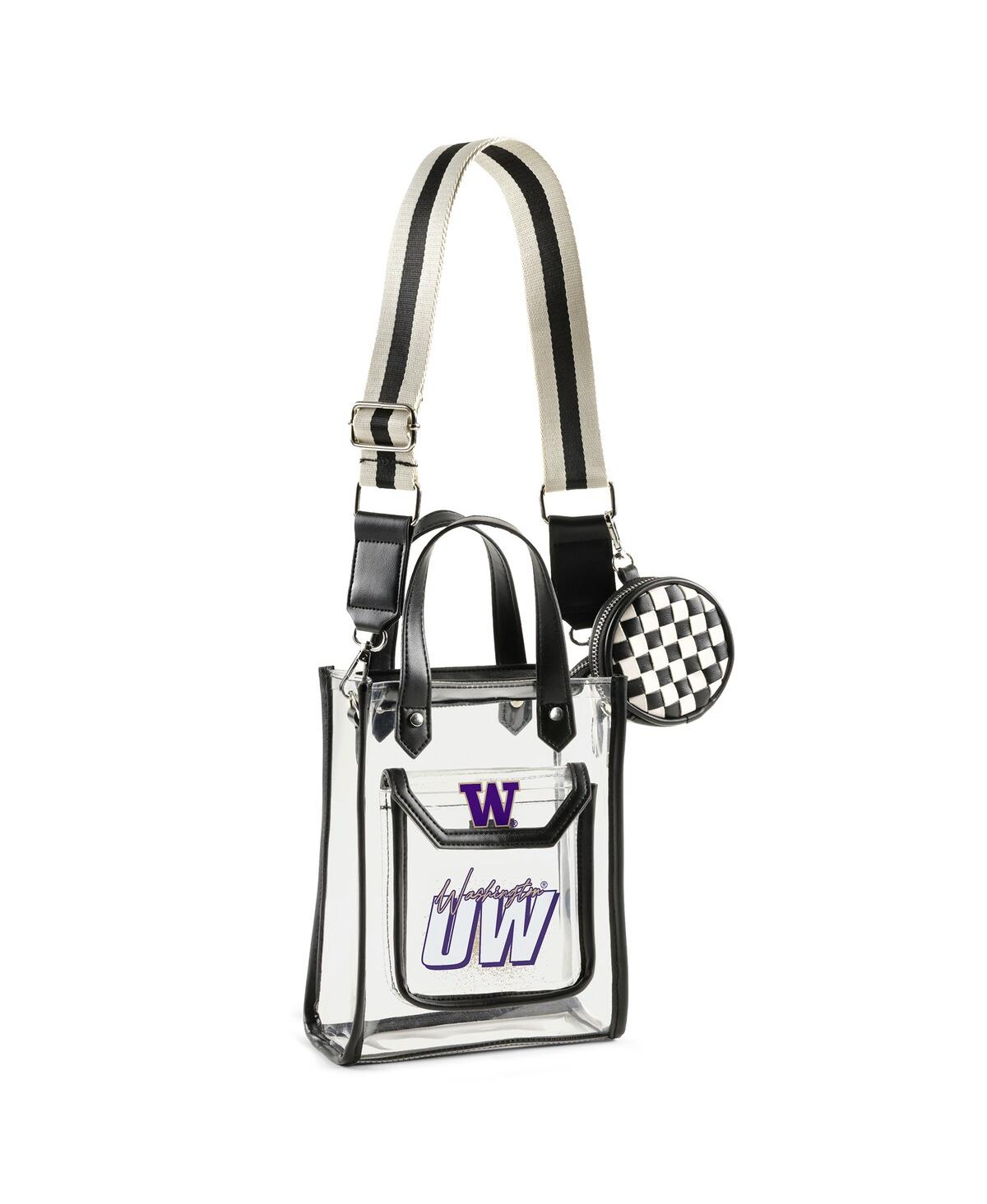 Wear by Erin Andrews Washington Huskies Clear Stadium Coin Pouch with Crossbody Purse Wear by Erin Andrews Washington Huskies Clear Stadium Coin Pouch with Crossbody Purse