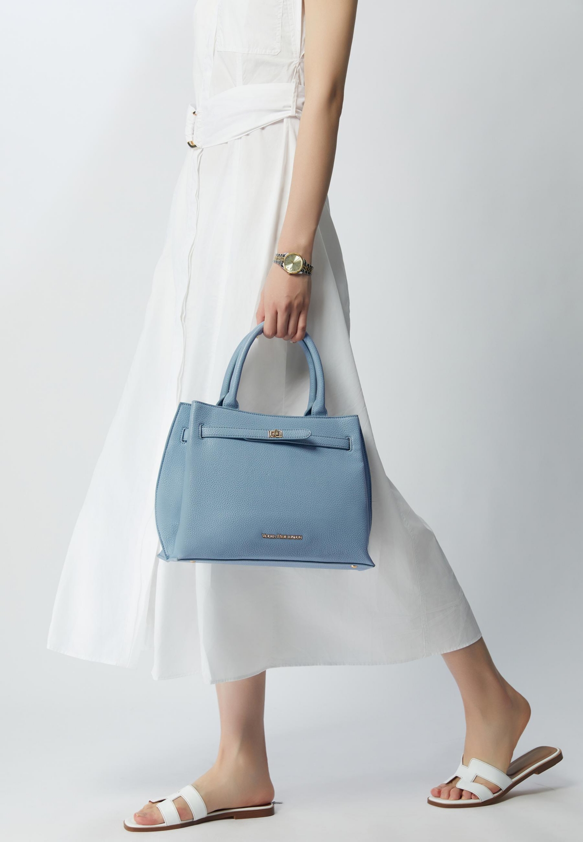 Woman handbag Medium satchel Victoria Hyde Lambeth – Blue Woman handbag Medium satchel Victoria Hyde Lambeth – Blue