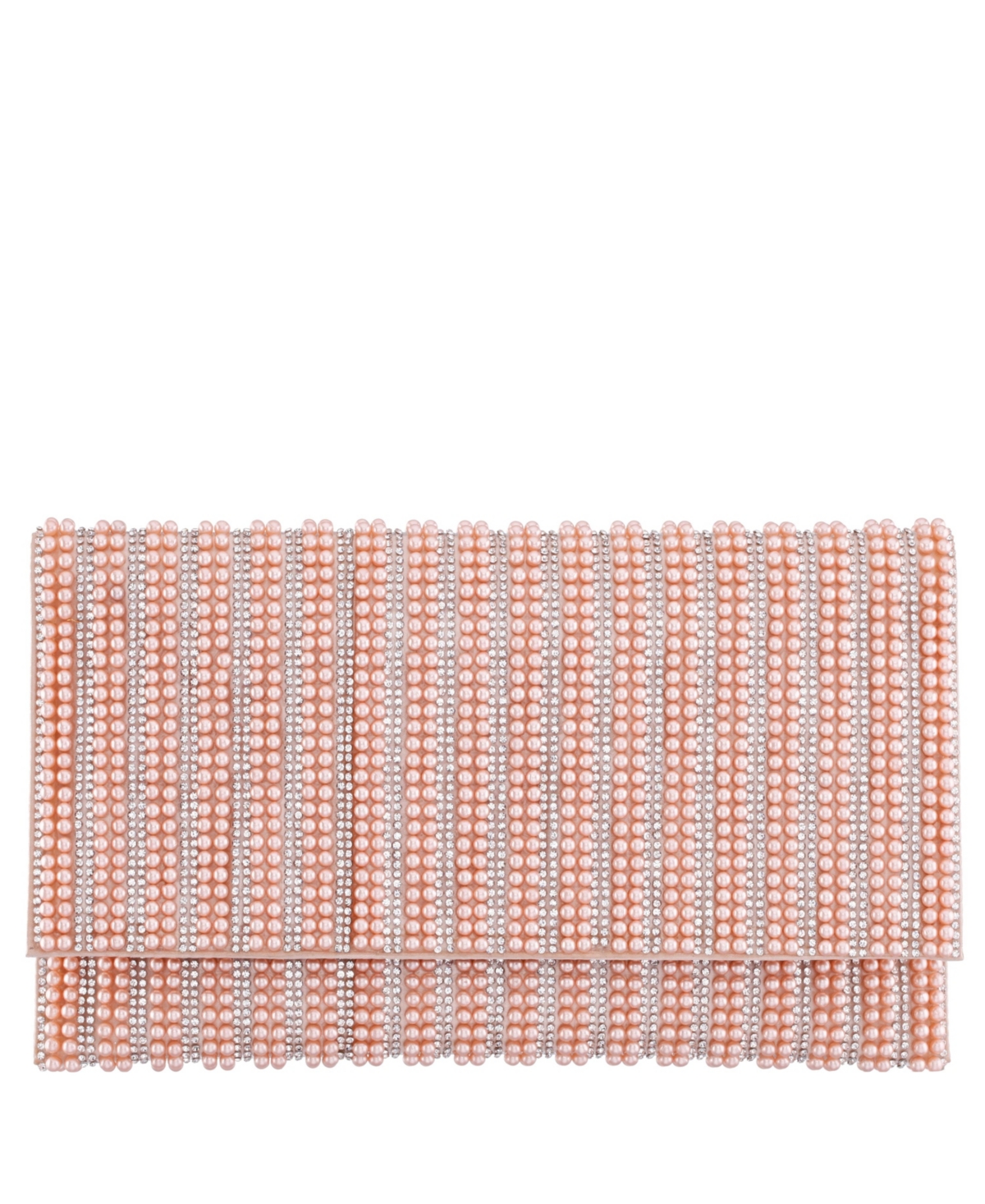 Women’s Allover Imitation Pearl and Crystal Envelope Clutch – Pearl Rose Women’s Allover Imitation Pearl and Crystal Envelope Clutch – Pearl Rose