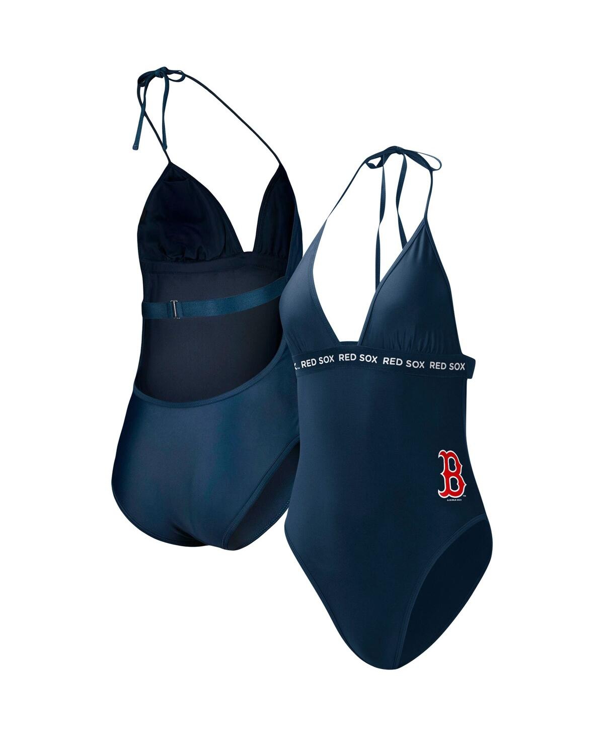 Women’s G-iii 4Her by Carl Banks Navy Boston Red Sox Full Count One-Piece Swimsuit – Navy