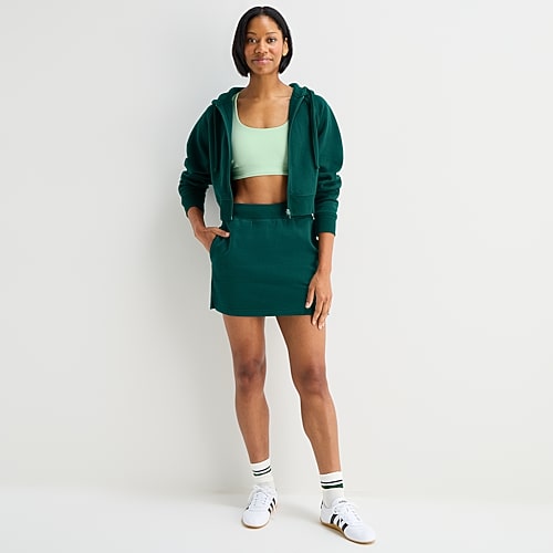 Xersion Womens Mini Skater Skirt, Medium, Green
