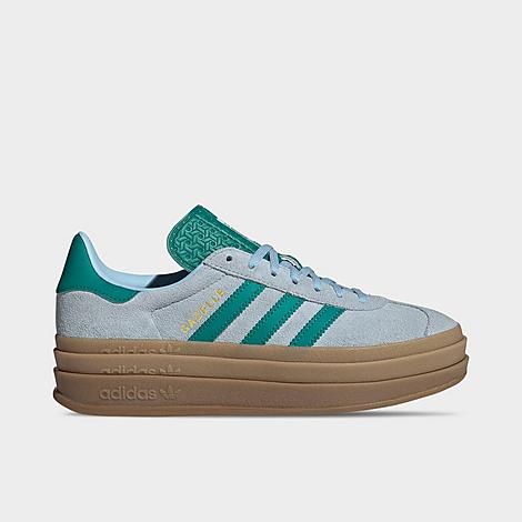 adidas Women’s Originals Gazelle Bold Casual Shoes in Clear Sky/Equipment Green/Gold Metallic Size: 8.0 adidas Women’s Originals Gazelle Bold Casual Shoes in Clear Sky/Equipment Green/Gold Metallic Size: 8.0