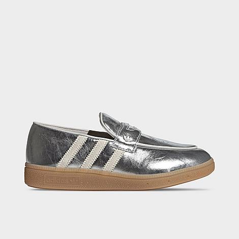adidas Women’s Originals Handball Spezial Metallic Leather Loafer Casual Shoes in Silver Metallic/Off White/Grey One Size: 5.0 adidas Women’s Originals Handball Spezial Metallic Leather Loafer Casual Shoes in Silver Metallic/Off White/Grey One Size: 5.0