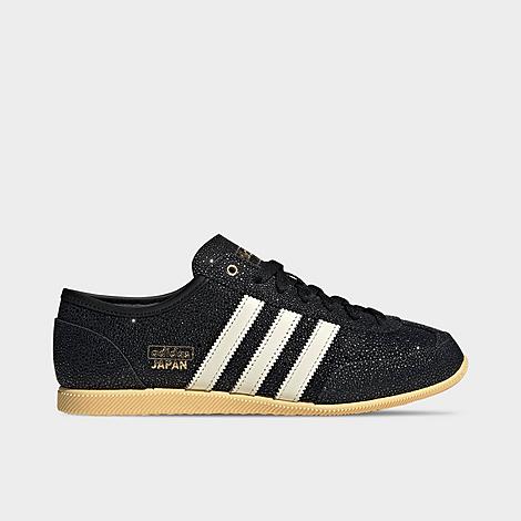 adidas Women’s Originals Japan Decon Pebble Leather Casual Shoes in Core Black/Cream White/Orange Tint Size: 5.0