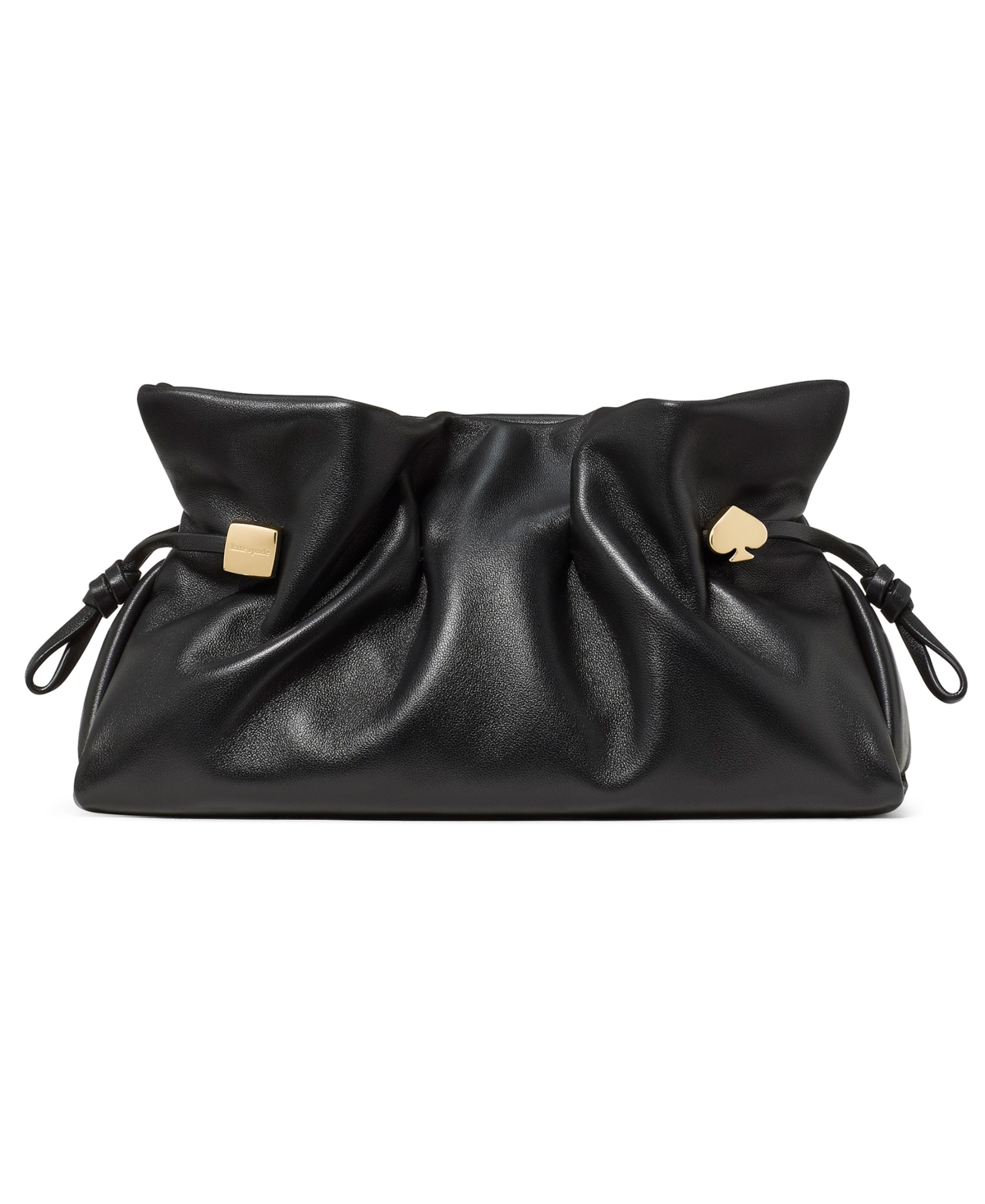 kate spade new york Rio Dot Suede Small Clutch Handbag – Black
